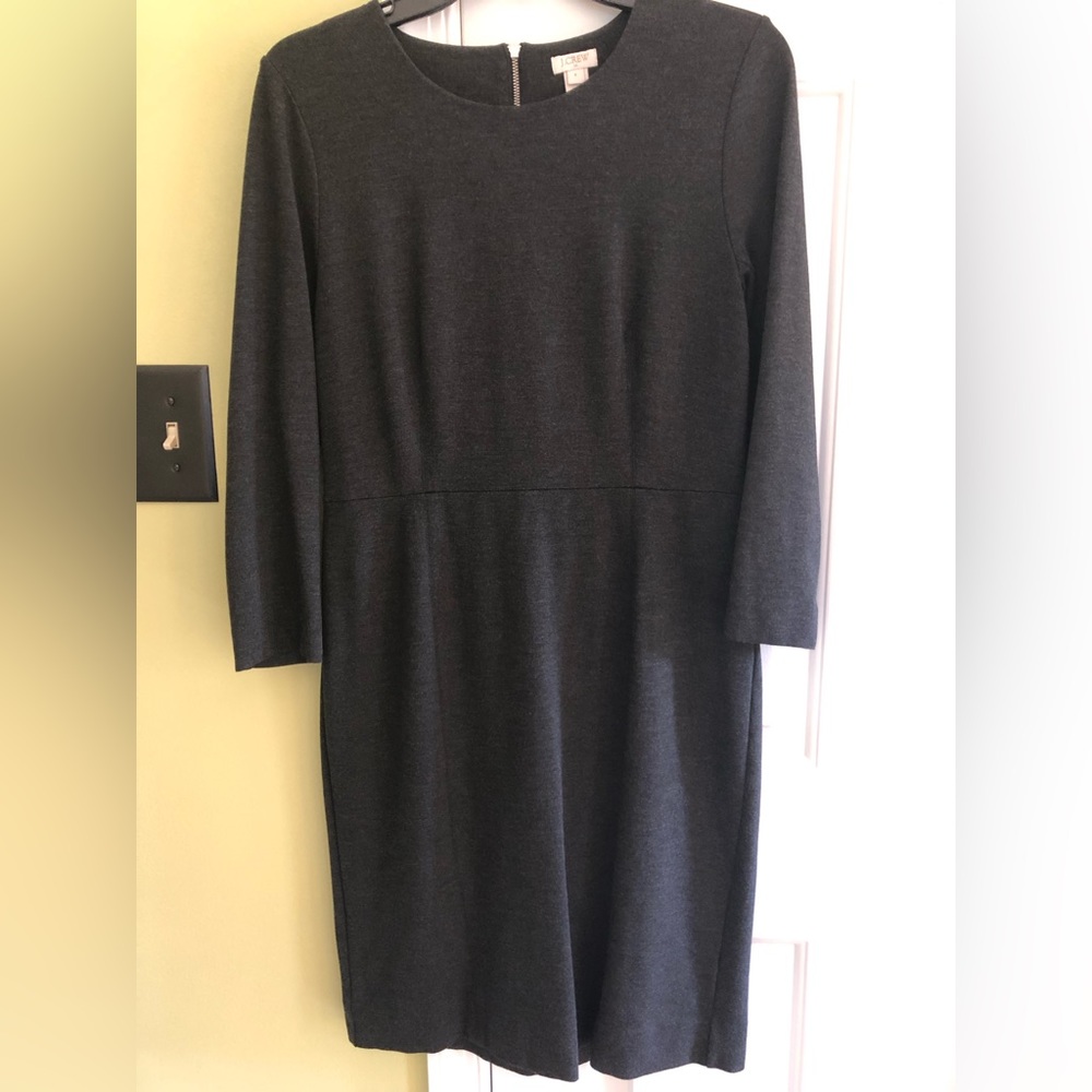 JCrew Factory grey ponte knit dress